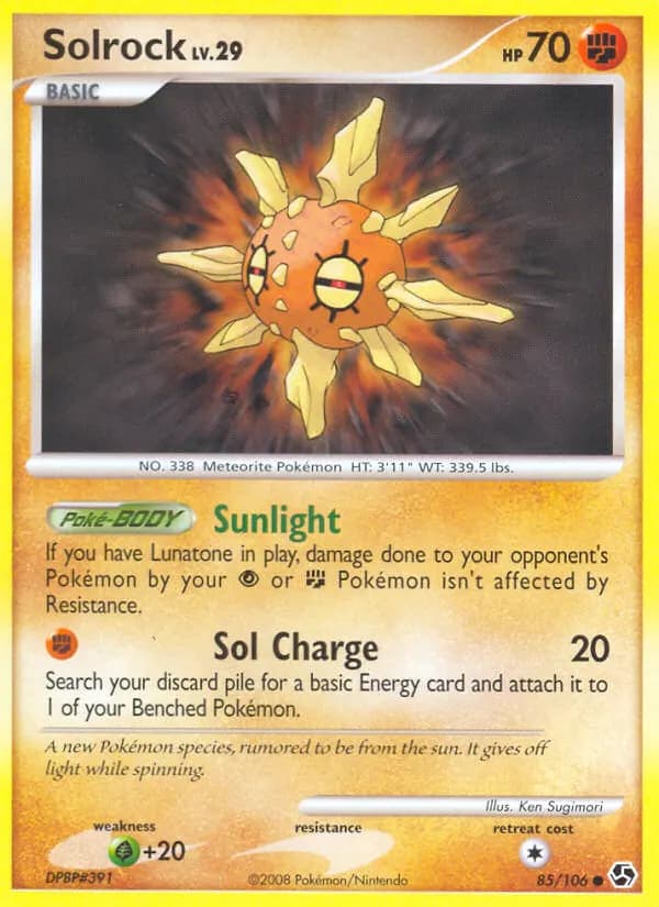 Solrock — Great Encounters 85 Pokémon card