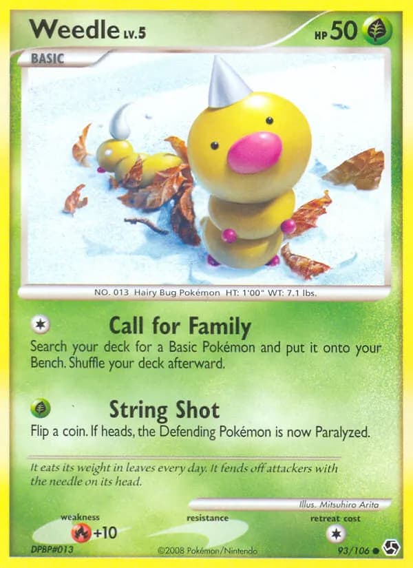 Weedle — Great Encounters 93 Pokémon card