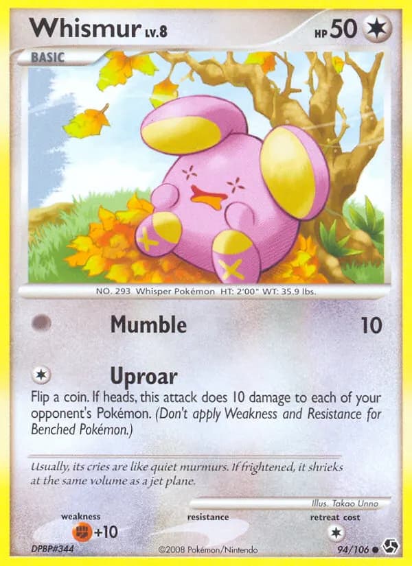 Whismur — Great Encounters 94 Pokémon card
