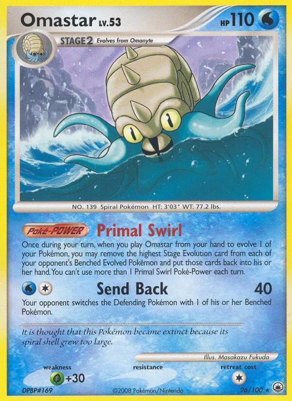 Omastar — Majestic Dawn 26 Pokémon card