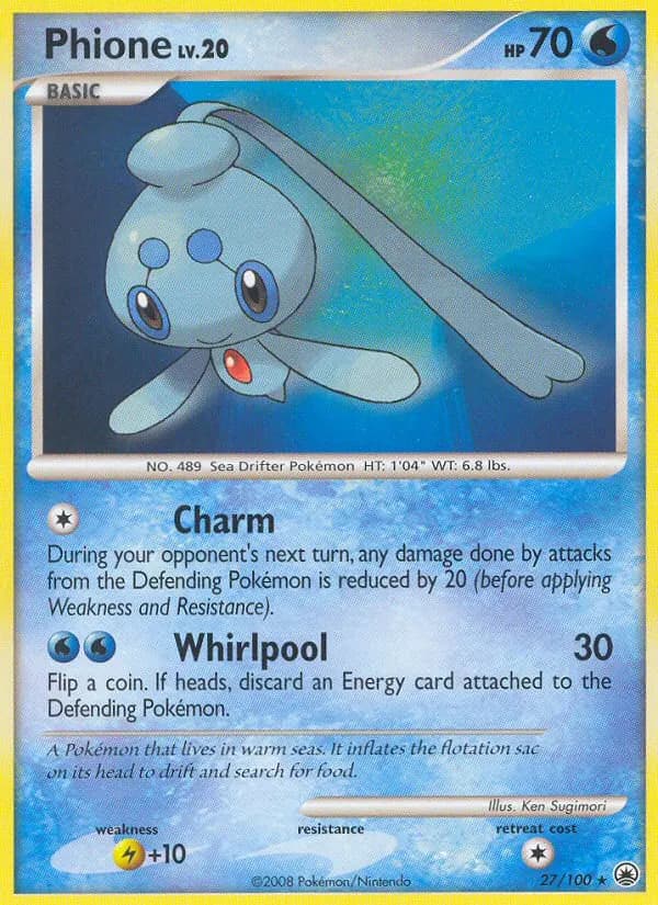 Phione — Majestic Dawn 27 Pokémon card