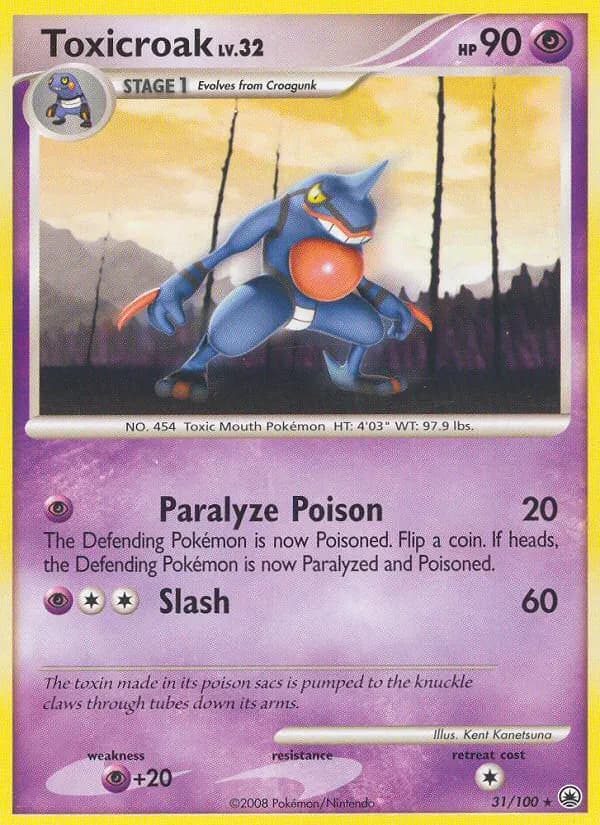 Toxicroak — Majestic Dawn 31 Pokémon card