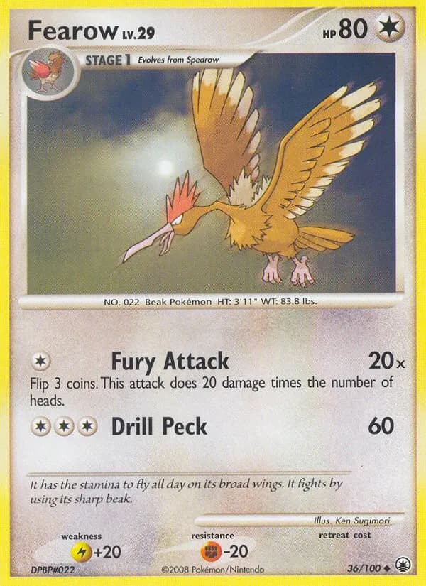 Fearow — Majestic Dawn 36 Pokémon card