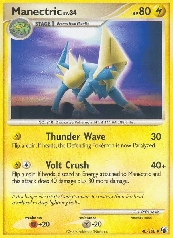Manectric — Majestic Dawn 40 Pokémon card