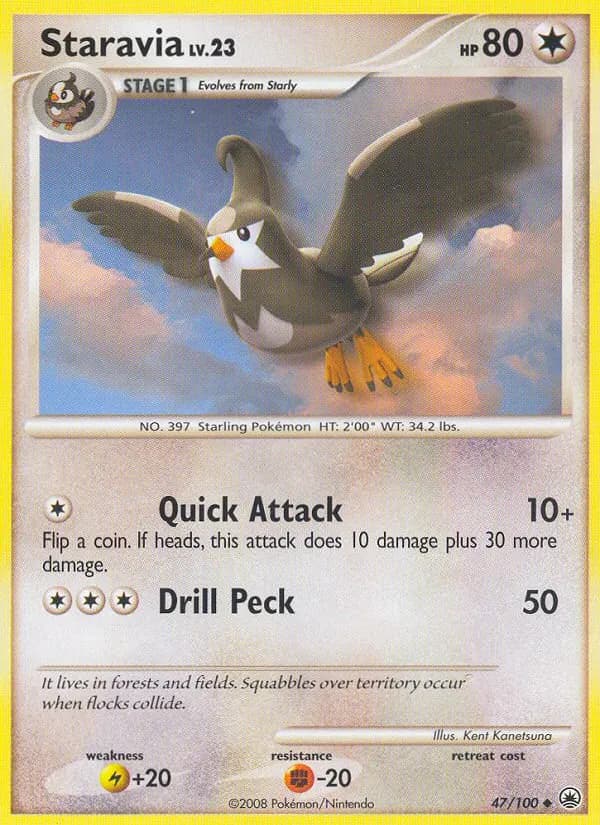 Staravia — Majestic Dawn 47 Pokémon card