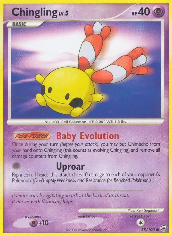 Chingling — Majestic Dawn 58 Pokémon card