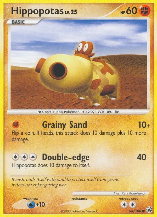 Hippopotas — Majestic Dawn 66 Pokémon card