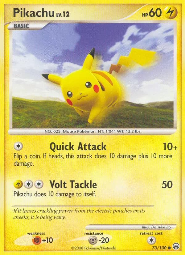Pikachu — Majestic Dawn 70 Pokémon card