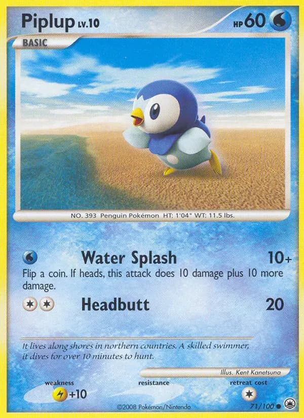 Piplup — Majestic Dawn 71 Pokémon card
