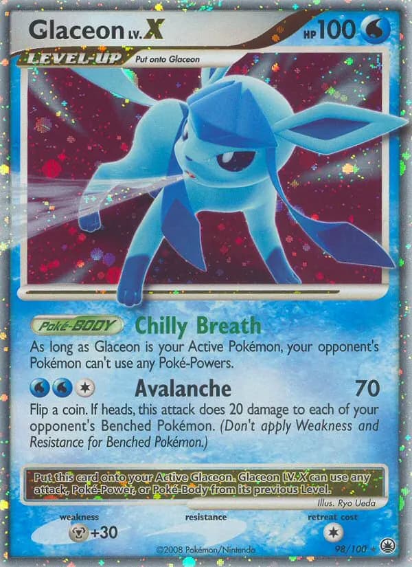 Glaceon LV.X — Majestic Dawn 98 Pokémon card