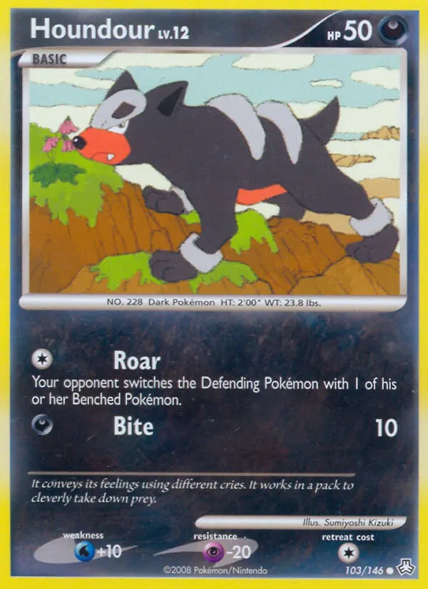 Hunduster — Erwachte Legenden 103 German Pokémon card