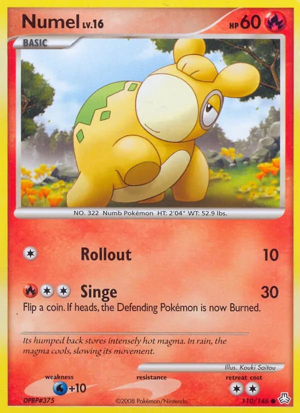 Numel — Legends Awakened 110 Pokémon card