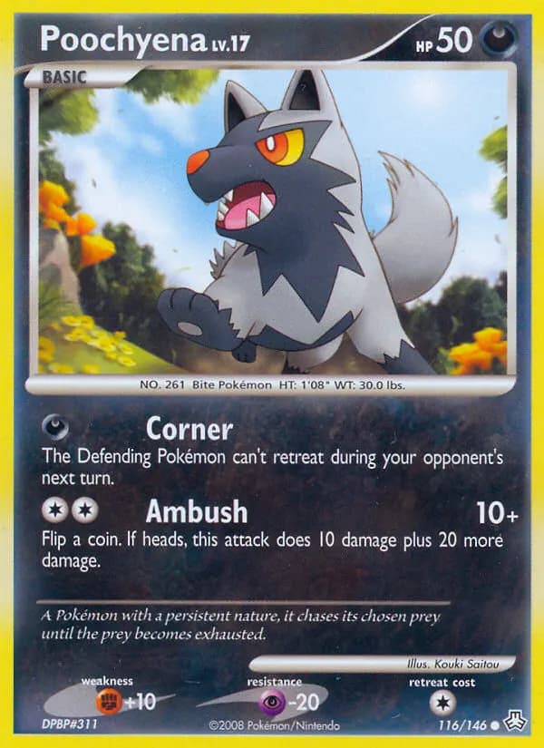 Poochyena — Legends Awakened 116 Pokémon card