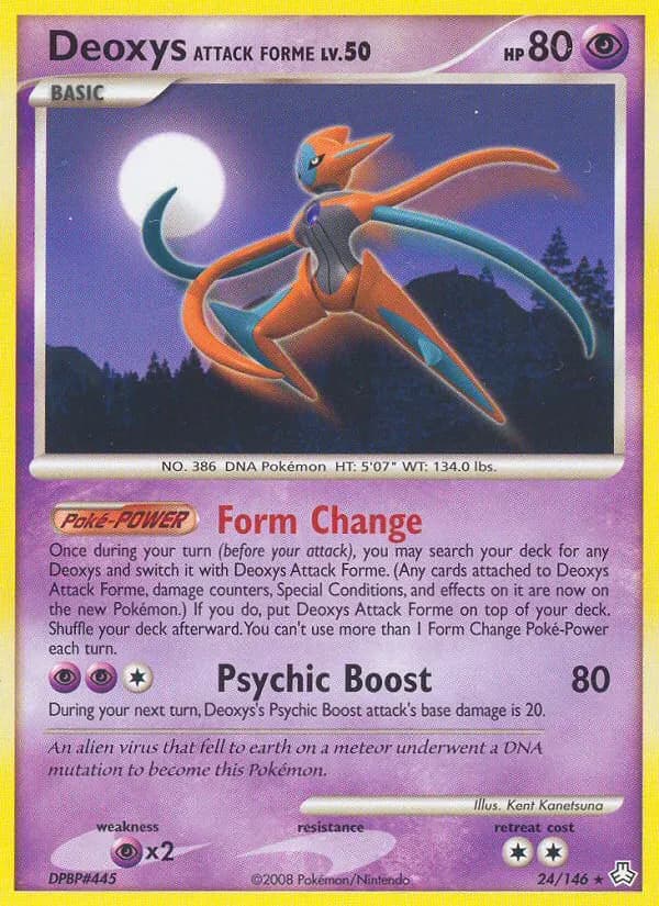 Deoxys Attack Forme — Legends Awakened 24 Pokémon card