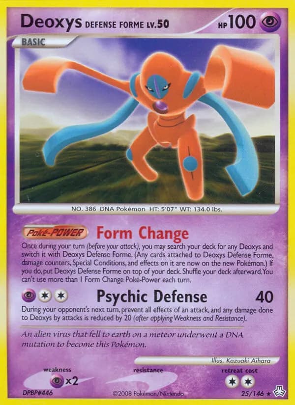 Deoxys Forme Défense — Éveil des Légendes 25 French Pokémon card