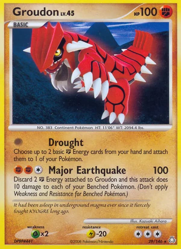 Groudon — Legends Awakened 29 Pokémon card