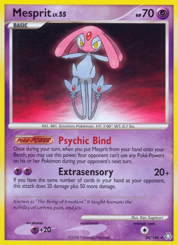 Mesprit — Legends Awakened 34 Pokémon card