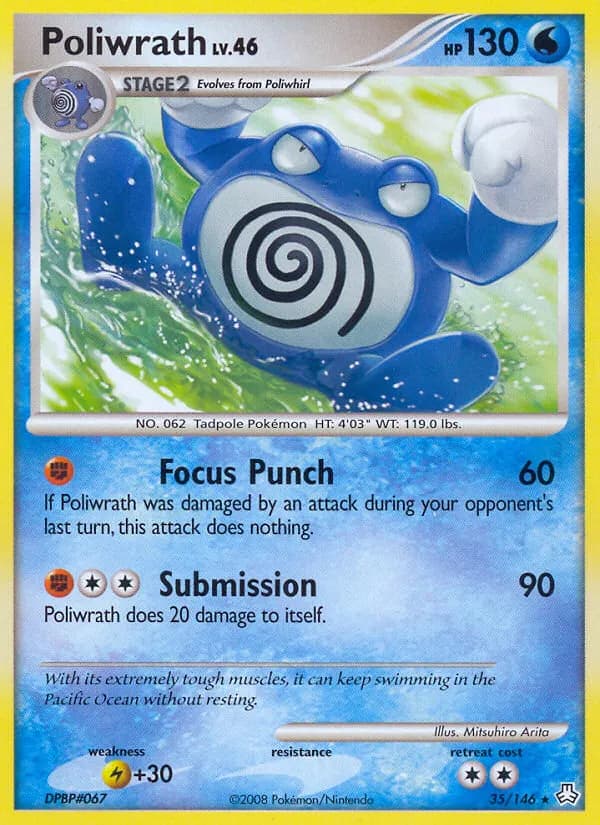 Poliwrath — Legends Awakened 35 Pokémon card