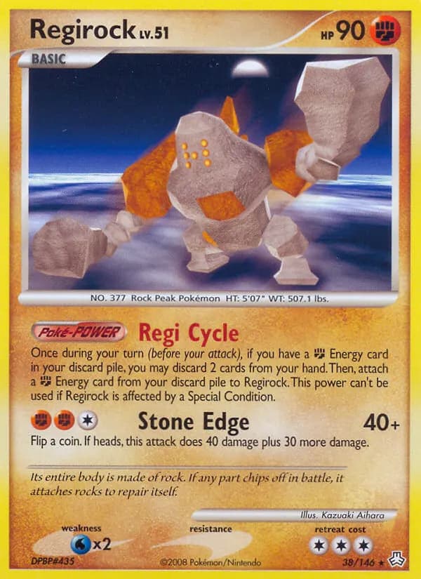 Regirock — Éveil des Légendes 38 French Pokémon card