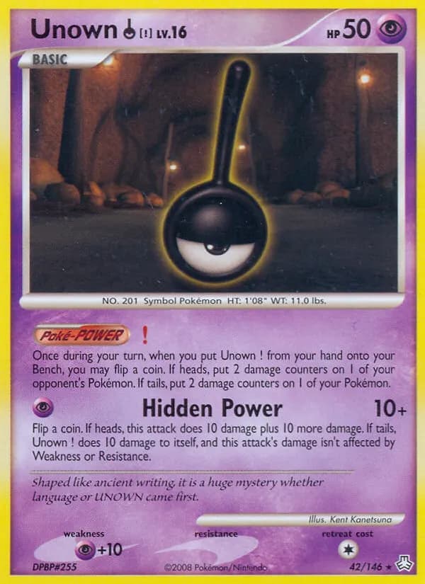 Unown [!] — Legends Awakened 42 Pokémon card