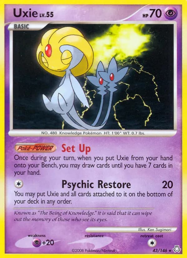 Uxie — Legends Awakened 43 Pokémon card