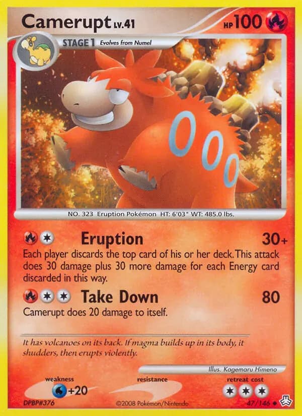Camerupt — Legends Awakened 47 Pokémon card