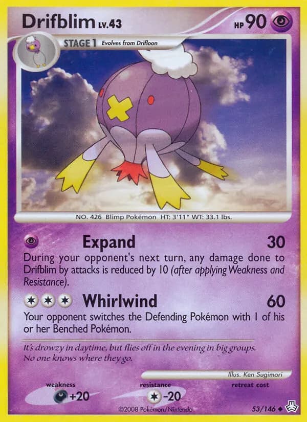 Drifblim — Legends Awakened 53 Pokémon card