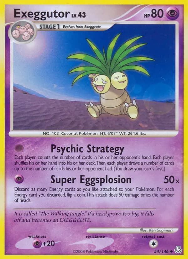Exeggutor — Legends Awakened 54 Pokémon card
