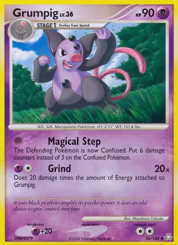 Grumpig — Legends Awakened 56 Pokémon card