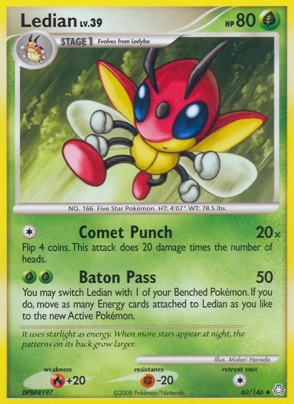 Ledian — Legends Awakened 60 Pokémon card