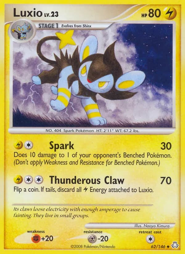 Luxio — Legends Awakened 62 Pokémon card