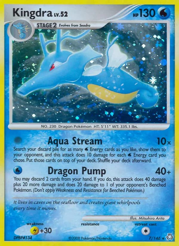 Kingdra — Legends Awakened 7 Pokémon card
