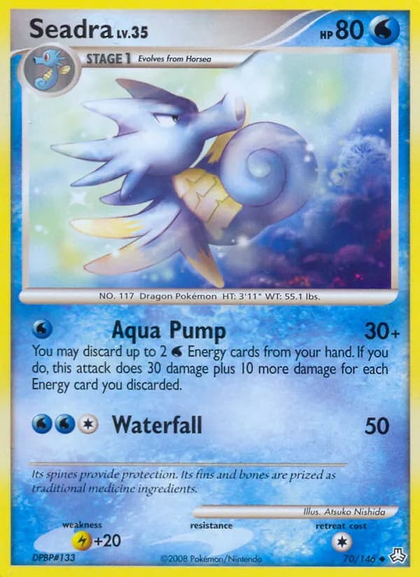 Seadra — Legends Awakened 70 Pokémon card
