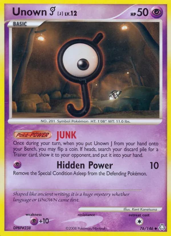 Unown [J] — Legends Awakened 76 Pokémon card