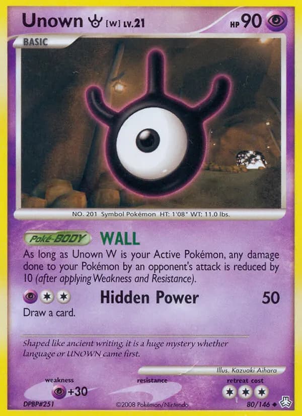 Unown [W] — Legends Awakened 80 Pokémon card