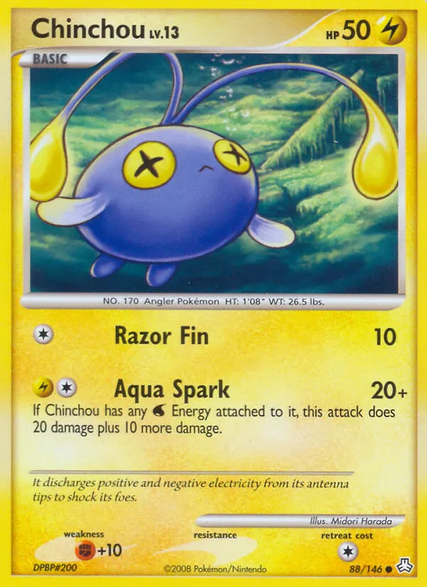 Chinchou — Legends Awakened 88 Pokémon card