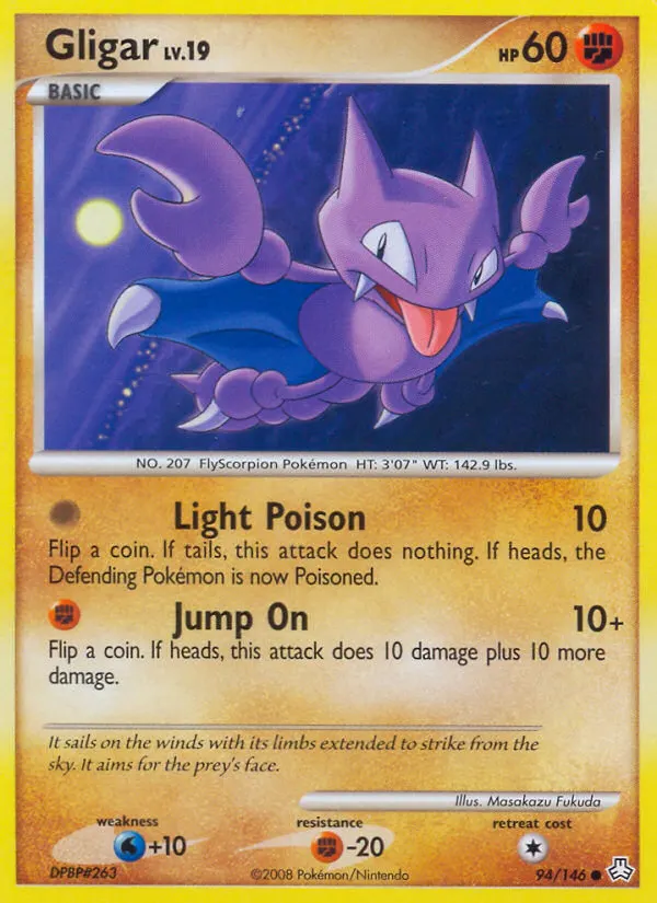 Gligar — Legends Awakened 94 Pokémon card