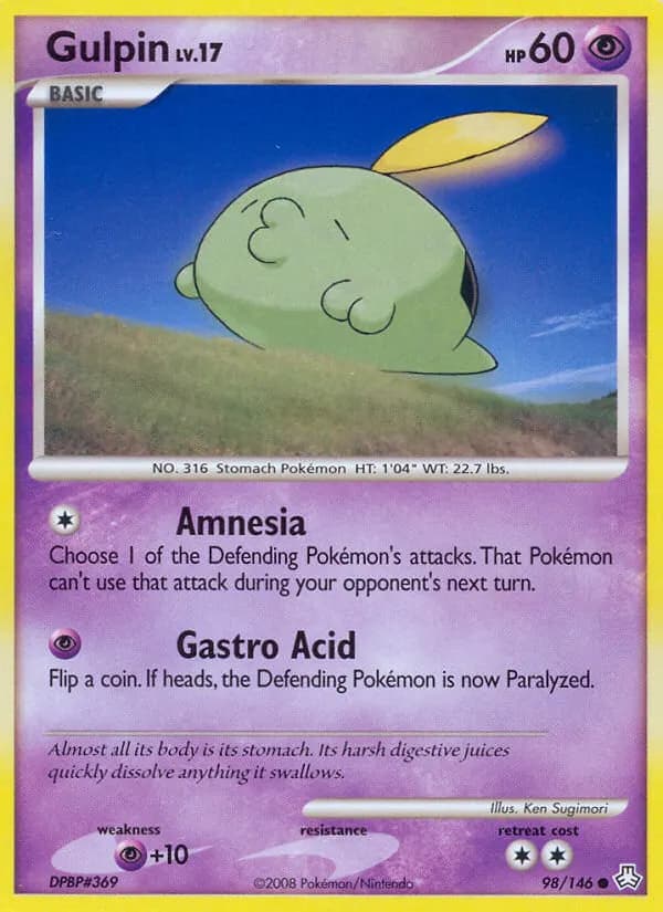 Gulpin — Legends Awakened 98 Pokémon card