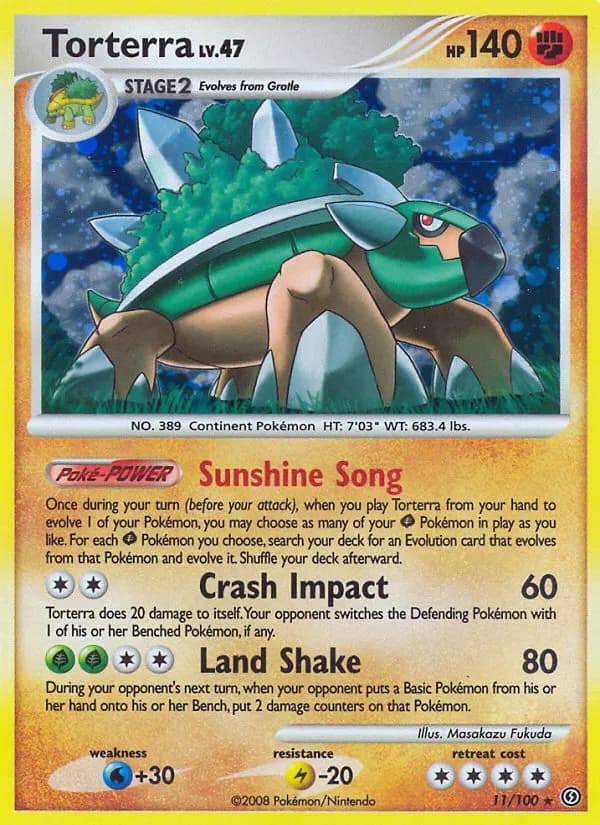 Torterra — Stormfront 11 Pokémon card
