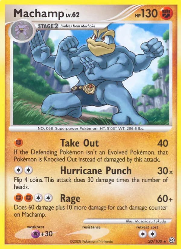 Machamp — Stormfront 20 Pokémon card