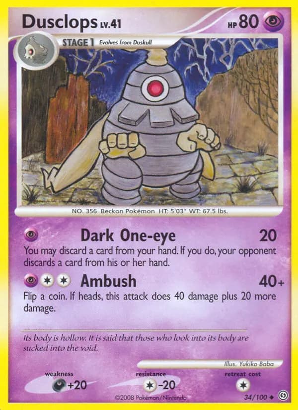 Dusclops — Stormfront 34 Pokémon card