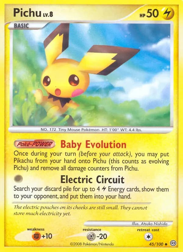 Pichu — Stormfront 45 Pokémon card