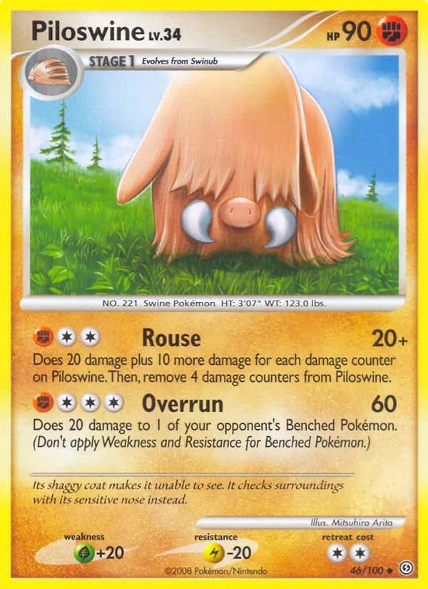 Piloswine — Stormfront 46 Pokémon card