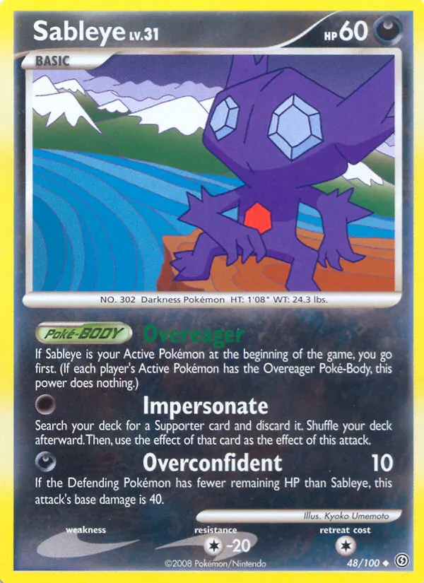 Sableye — Stormfront 48 Pokémon card