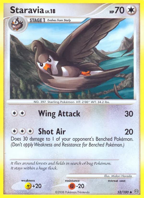Etourvol — Tempête 52 French Pokémon card