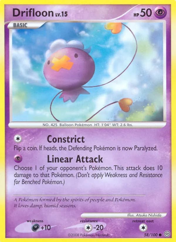 Drifloon — Stormfront 58 Pokémon card
