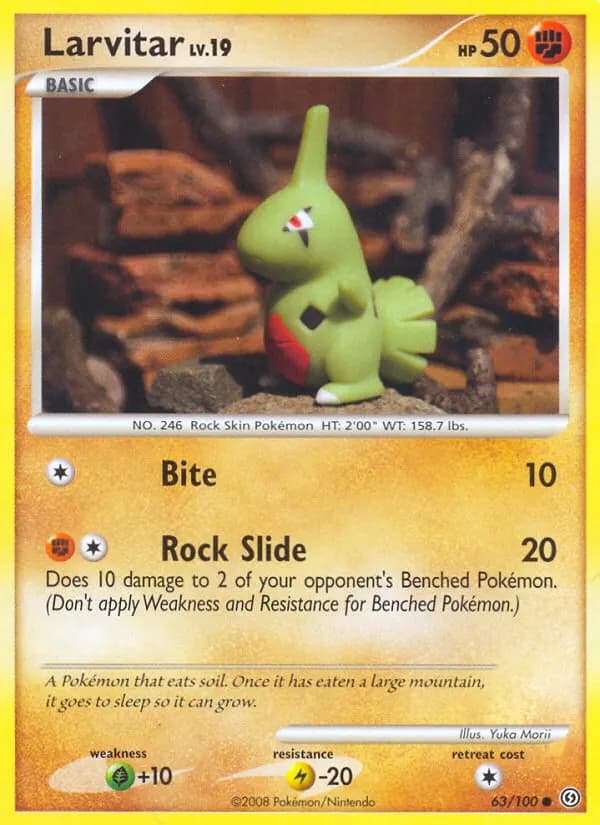 Larvitar — Sturmtief 63 German Pokémon card