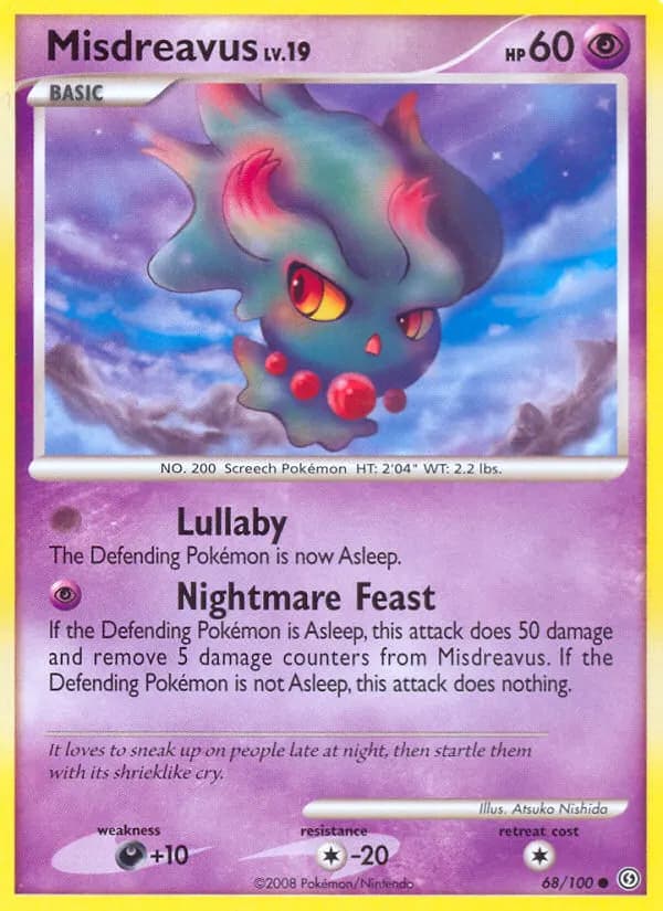 Misdreavus — Stormfront 68 Pokémon card