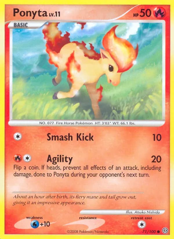 Ponyta — Stormfront 71 Pokémon card