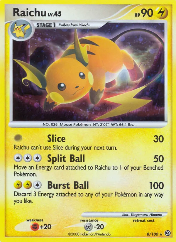 Raichu — Stormfront 8 Pokémon card